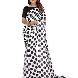 Moda Rapido Polka Dot Poly Georgette Saree-picture-36