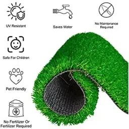 Kartloom 3 FT x 18 FT High Density 35mm Green Artificial Grass image 2