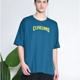 FITINC Men Bio Finish Typography Printed Oversized Pure Cotton T-shirt-image-59