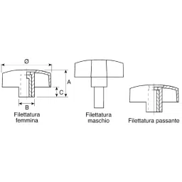 RS PRO Black Wing Clamping Knob M10 Threaded Stud, 169339 image 5