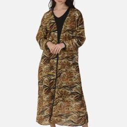 mod & shy Brown Animal Print Longline Beach Shrug-picture-29