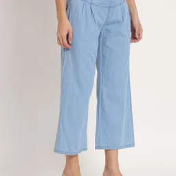 Chemistry Women Relaxed Straight Leg Straight Fit High-Rise Trousers image 5