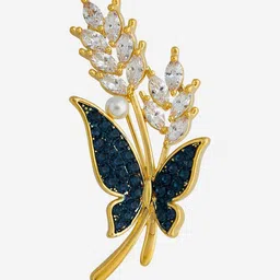Kushal's Fashion Jewellery Zircon Studded Saree Clip Saree Accessories-picture-34
