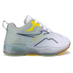 BERSACHE Ombre Designed Lace Up LED Shoes - Grey image 3