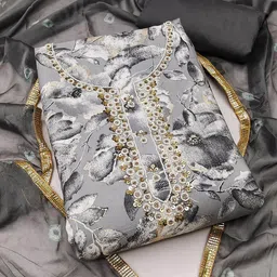 SAINOOR Embellished Semi-Stitched Dress Material-picture-23