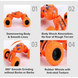 Sanjary Unbreakable Doubke sided Monster Telescopic Pull Back Car Toys for Kids- Color & Design May Vary image 3