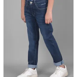 CRIMSOUNE CLUB Cotton Solid Jeans -  Blue image 4