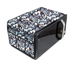 The Furnishing Tree Waterproof & Dustproof PVC Microwave Oven Top Cover with 6 Utility Pockets Abst-picture-36