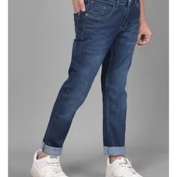 CRIMSOUNE CLUB Cotton Solid Jeans -  Blue image 5