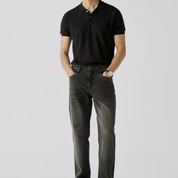 Andamen Men Original Stretchable Casual Twill Woven Placement Embroidery Regular Fit Jeans image 4