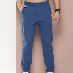 Harvard Men Relaxed Straight Leg Straight Fit Trousers-image-68