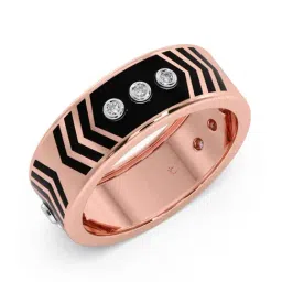Candere by Kalyan Jewellers 18k Rose Gold & Diamond Ring for Men-picture-32