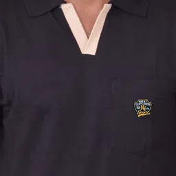 LA MILANO Men Polo Collar Applique Slim Fit T-shirt image 2