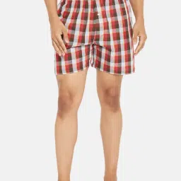 Ajile by Pantaloons Red Cotton Regular Fit Checks Boxers-picture-33