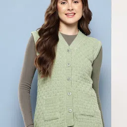 BAESD Women Cable Knit Woollen Sweater Vest-picture-32