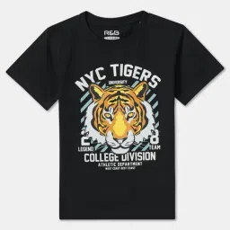 R&B Boys Black Cotton Printed T-Shirt-picture-10