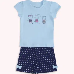 Pantaloons Baby Navy Cotton Printed T-Shirt Set-image-92