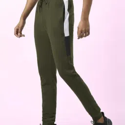 Ajile by Pantaloons Olive Green Slim Fit Self Pattern Joggers image 3