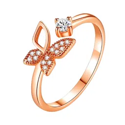KARISHMA KREATIONS Set Of 2 Rose Gold Plated Stainless Steel Cubic Zirconia Finger Ring image 5