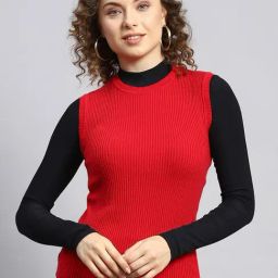 Monte Carlo Red Regular Fit Sweaters-picture-16
