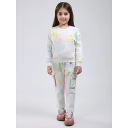Monte Carlo Girls Off White Printed Regular Fit Tracksuit image 1