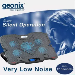 Geonix Cooling Pad Black 5 Fan 63 CFM 17 dB 39.62 cm (15.6 Inch), GXCLP-015 image 4