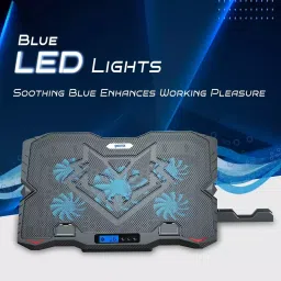 Geonix Cooling Pad Black 5 Fan 63 CFM 17 dB 39.62 cm (15.6 Inch), GXCLP-015 image 5