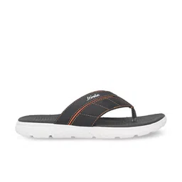 HIROLAS Men Black Solid Thong Flip-Flops image 4