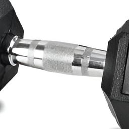 HackerX Fixed Weight Hexagonal Rubber Dumbbell 10 kg-picture-2