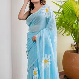 PAYAL CREATION Floral Printed Banarasi Saree image 3