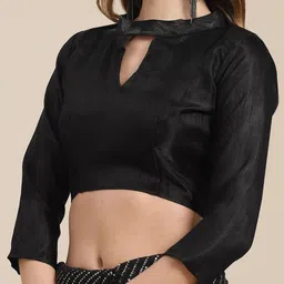 KALINI Woven Design Sequinned Poly Georgette Heavy Work Patola Saree image 4