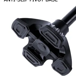 generic Rubber Base Leg Strong Walking Stick for Old People Adjustable Height Heavy Duty Portable Ideal for Senior Citizen,Old,Light Weight Medical Walking ! Made by High Aluminum (Black) image 3