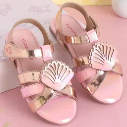 Babyoye Party Wear Sandals - Rose Gold image 1