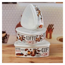 Kookee Plastic Airtight Food Storage Container with Lid, Set of 3, Triangle (10695)-picture-30