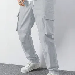 Moda Rapido Men Linen Cargos Track Pants image 3