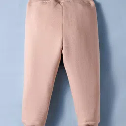 US Polo Assn Cotton Knit Full Length Lounge Pant With Text Print - Light Brown image 3