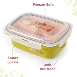 fab n funky Leak-Proof & Freezer Safe BPA free Lunch Box - Green image 3