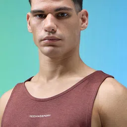 Technosport Men Slim Fit Innerwear Sports Vest with Double Cool for Gym image 4