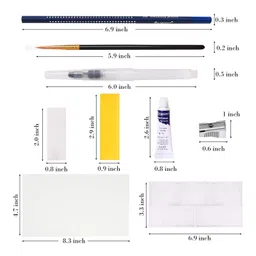 SANISHTH Solid Watercolour Paint 48 Shades & Half Pans with Brush Pen Along with 8 Extra Bonuses - Multicolour image 4