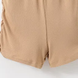 Kookie Kids Singlet Sleeves Solid Color Jumpsuit - Brown image 4