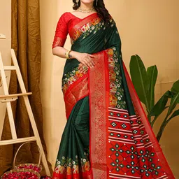 V3 FASHION STUDIO Ethnic Motifs Zari Art Silk Banarasi Saree-picture-19