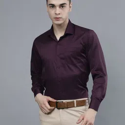 zodara Men Regular Fit Solid Spread Collar Formal Shirt-picture-25