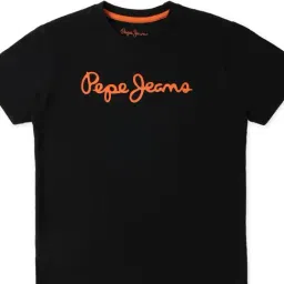 Pepe Jeans Kids Black Graphic Print T-Shirt-image-24