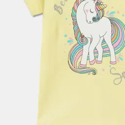 R&B Kids Light Yellow Graphic Print Short Sleeves Regular Fit Regular Fit T-Shirt image 4
