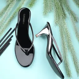 Clog London Women's Black Thong Sandals-image-78