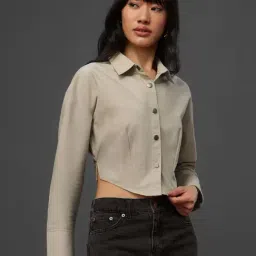 The Souled Store Beige Regular Fit Shirt-picture-31