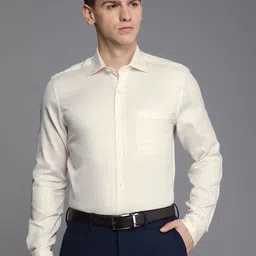 Louis Philippe Pure Cotton Self Design Classic Opaque Formal Shirt-picture-33