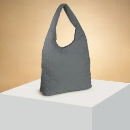 Forever Glam by Pantaloons Grey Solid Medium Tote Bag-picture-41