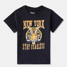 R&B Boys Navy Blue Cotton Printed T-Shirt-picture-29