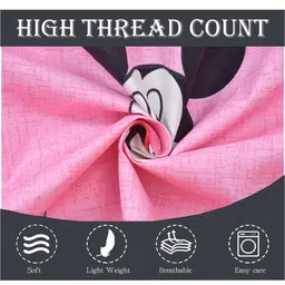 Filymore Kids Set Of 8 Pink & Black Mickey Mouse Printed Diwan Set image 3